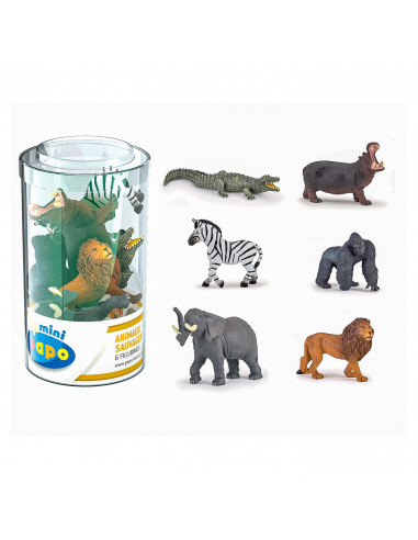 Papo Figurina Set 6 Mini Animale Salbatice,Papo33020