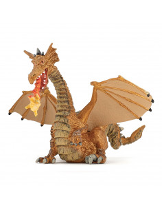 Papo Figurina Dragon Auriu Inaripat Cu Flacara,Papo39095