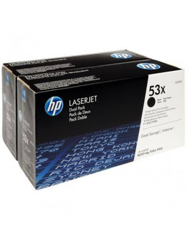Q7553XD,Cartus Toner Original Hp Q7553XD Black, 2x7000 pagini