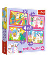 Puzzle Trefl 4in1 Lama In Vacanta,34322