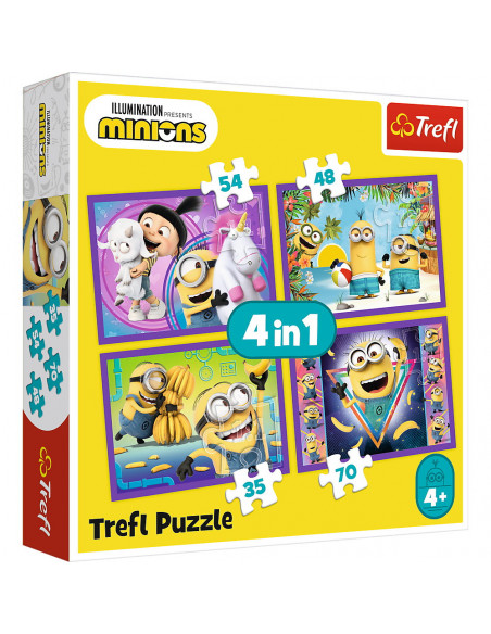 Puzzle Trefl 4in1 In Lumea Minionilor,34345