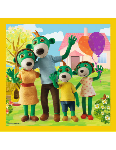 Puzzle Trefl 3in1 Distractie In Familia Trefiliki,34850