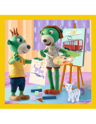 Puzzle Trefl 3in1 Distractie In Familia Trefiliki,34850