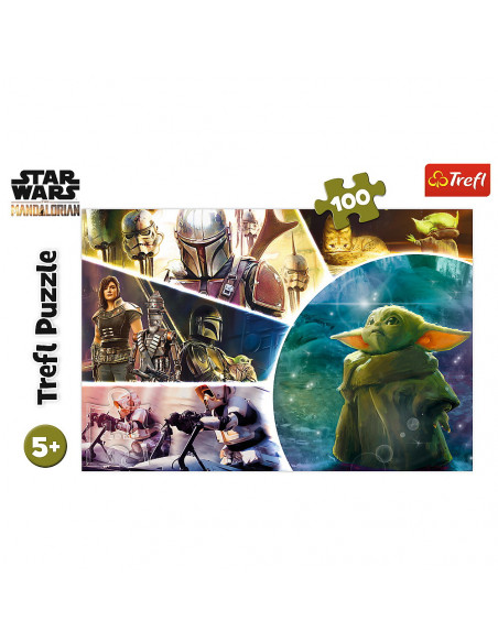 Puzzle Trefl 100 Starwars Baby Yoda Madalorianul,16413
