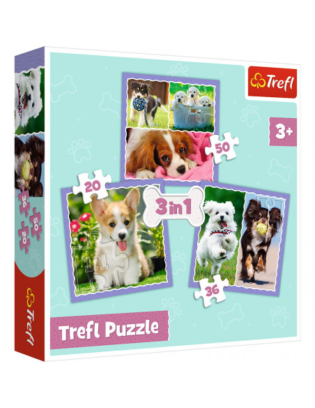 Puzzle Trefl 3in1 Catelusii Adorabili,34854
