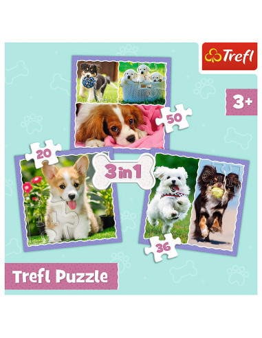 Puzzle Trefl 3in1 Catelusii Adorabili,34854