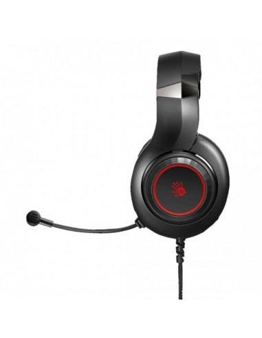 G220,CASTI A4TECH Bloody gaming, cu fir, tip standard, utilizare multimedia (PC and more), microfon pe casca, iluminare, negru, 