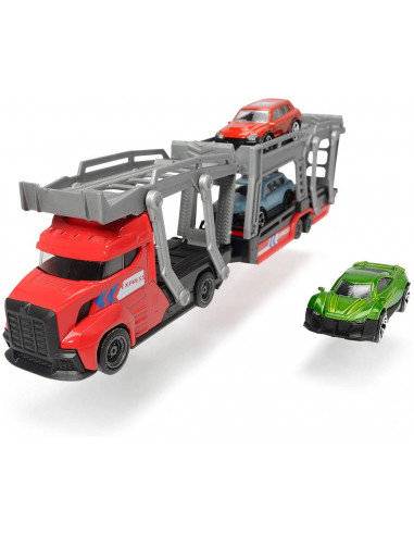 Set Trailer 28cm Cu 3 Masinute Metalice - Rosu,203745008_ROSU