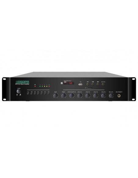 Amplificator 120W cu mixer, 6 zone, DSPPA MP212U cu USB/ SD/ FM