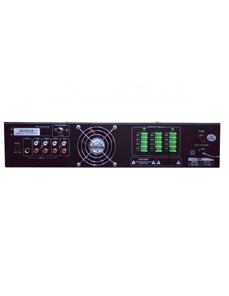 Amplificator 120W cu mixer, 6 zone, DSPPA MP212U cu USB/ SD/ FM