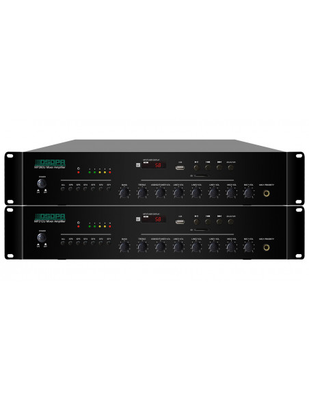 Amplificator 60W cu mixer DSPPA MP260U, 6 zone, USB/SD/Tuner