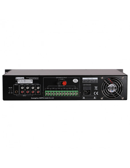 Amplificator 350W cu mixer DSPPA MP1010P, 6 zone, 2Mic si 3AUX