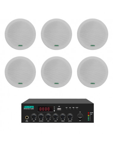 Pachet Sonorizare 60W de tavan, FM+USB+Bluetooth, DSPPA