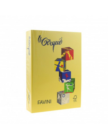 Carton Color 200 Favini, A4, 160 g/mp, Galben inchis,A74L304