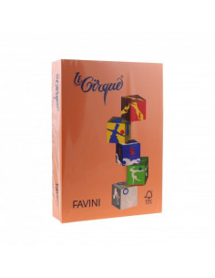 Carton Color 205 Favini, A4, 160 g/mp, Portocaliu,A74E304