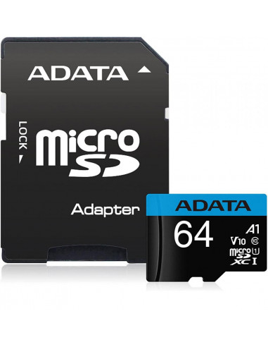 AUSDX64GUICL10A1,Card de memorie Premier MicroSDXC/SDHC, 64GB, Class 10, cu adaptor