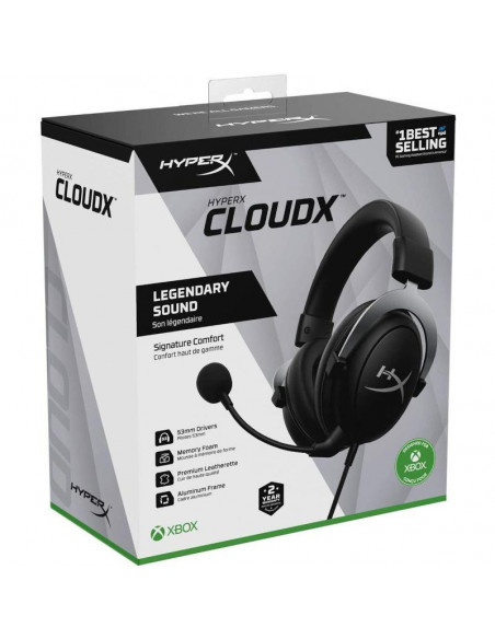 4P5H8AA,Casti Gaming HyperX CloudX Xbox, cu fir, silver