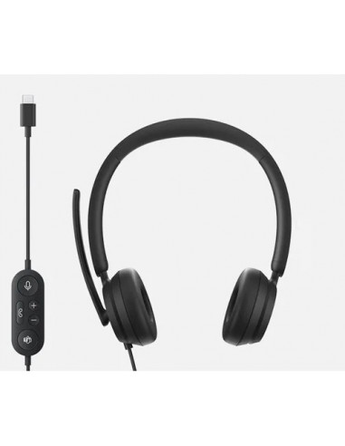 Casti Microsoft Modern USB-C, cu fir, negru,I6S-00006