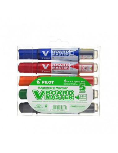 Marker pentru tabla Pilot Vboard Master, varf rotund, 2.3 mm, 5