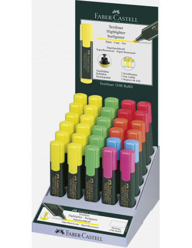FC154831,DISPLAY 60 BUC TEXTMARKER DIVERSE CULORI 1548 FABER-CASTELL