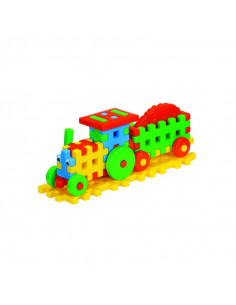 Cuburi constructii, 38x10,3x15 cm, Tractor -