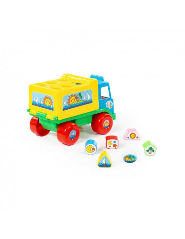 Camion educativ+forme, 26x16x17 cm, Cavallino,ROB-6370