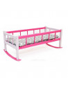 Patut balansoar pentru papusi, colorat, din lemn -