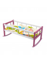 Patut balansoar pentru papusi, colorat, din lemn -