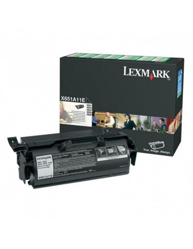 Cartus Toner Original Lexmark X651A11E, Black, 7000