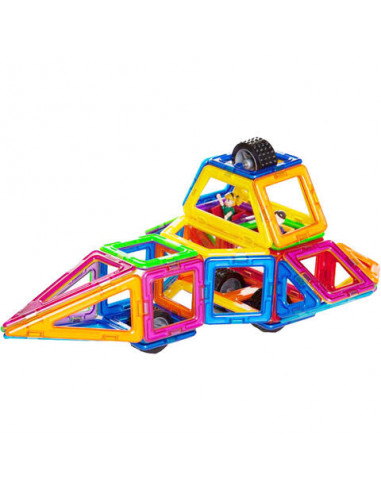 Joc de constructie magnetic - 66 piese,MPT-66