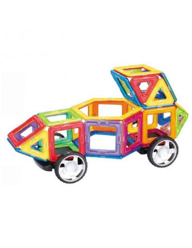 Joc de constructie magnetic - 66 piese,MPT-66