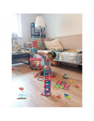 Set de constructie magnetic - 66 piese,MPA-66 Set de constructie magnetic - 66 piese,MPA-66