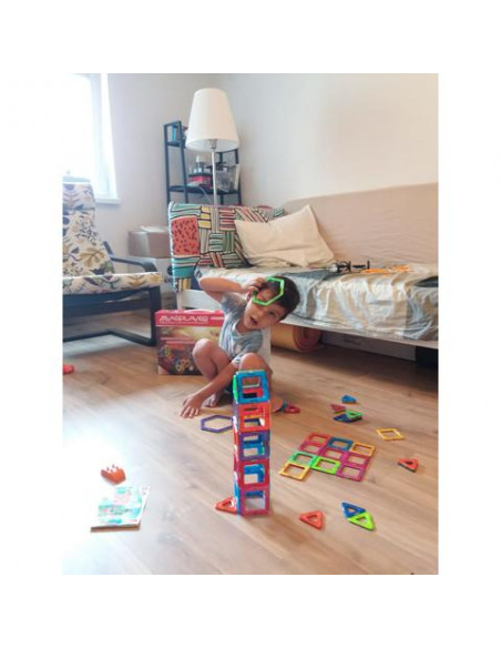 Set de constructie magnetic - 66 piese,MPA-66 Set de constructie magnetic - 66 piese,MPA-66