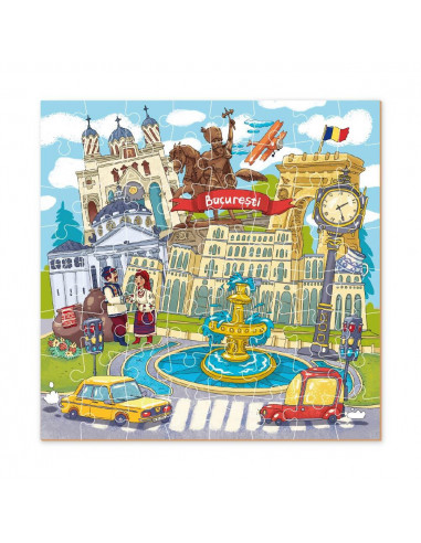 Puzzle - Bucuresti (64 piese),EDU003