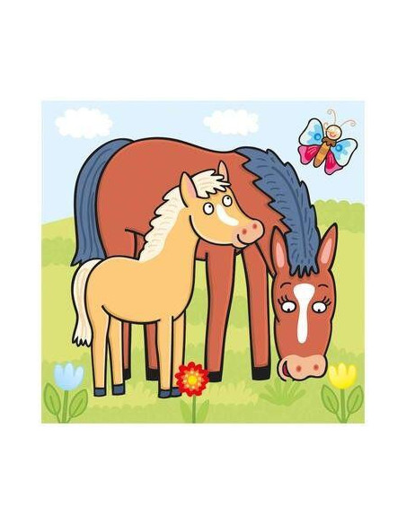 Baby puzzle - Animalute jucause (3-5 piese),325128