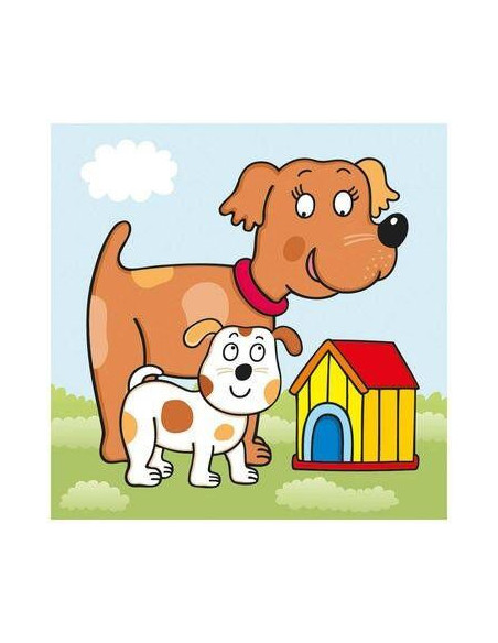 Baby puzzle - Animalute jucause (3-5 piese),325128