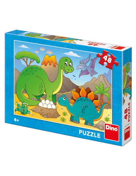 Puzzle - Dinozauri prietenosi (48 piese),371309