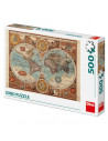 Puzzle - Harta lumii din 1626 (500 piese),502307