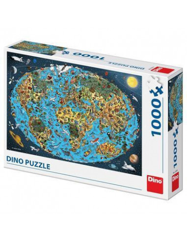 Puzzle - Harta lumii pentru copii (1000 de piese),532816