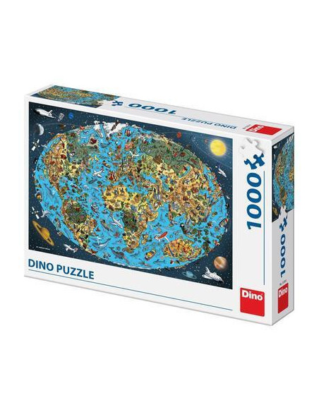 Puzzle - Harta lumii pentru copii (1000 de piese),532816