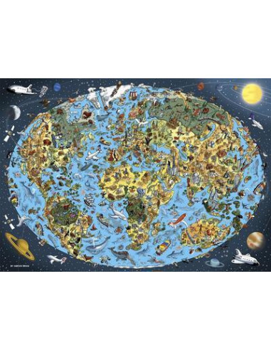 Puzzle - Harta lumii pentru copii (1000 de piese),532816