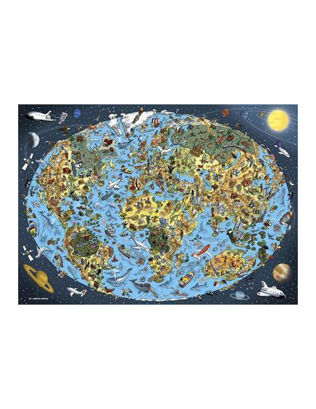 Puzzle - Harta lumii pentru copii (1000 de piese),532816