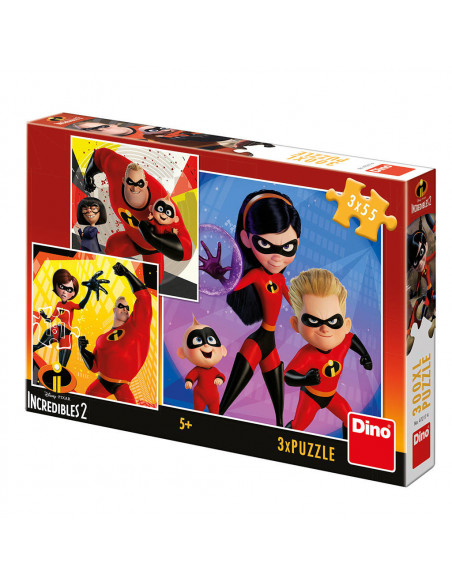 Puzzle - Incredibilii 2 ( 3 x 55 piese),335318