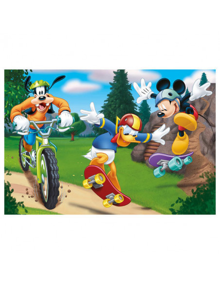 Puzzle 2 in 1 - Mickey campionul (77 piese),386129