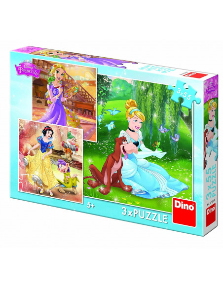 Puzzle 3 in 1 - Printese jucause (55 piese),335288