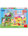 Puzzle 3 in 1 - Purcelusa Peppa in vacanta (55 piese),335356