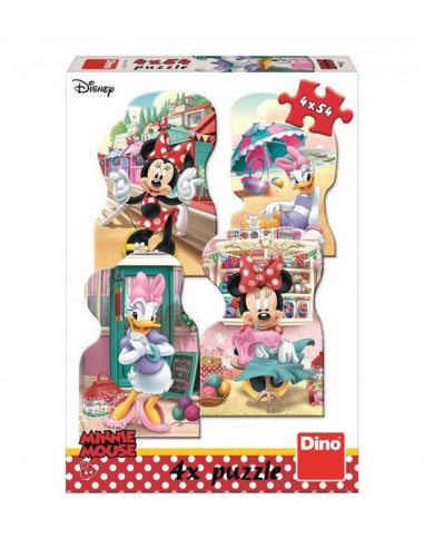 Puzzle 4 in 1 - Minnie si Daisy in vacanta (54 piese),333253