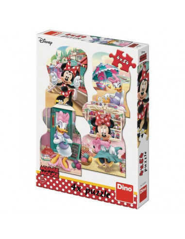 Puzzle 4 in 1 - Minnie si Daisy in vacanta (54 piese),333253