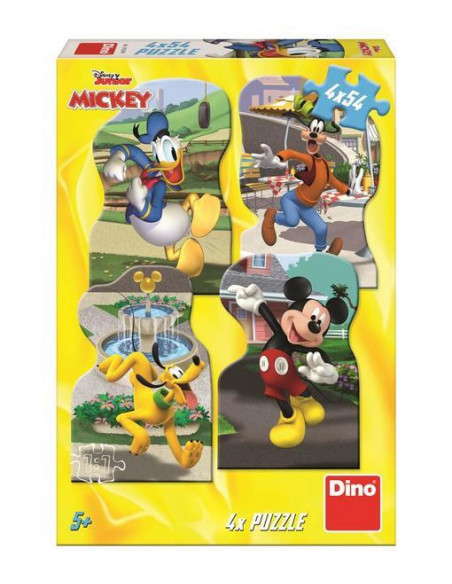 Puzzle 4 in 1 - Plimbare prin oras cu Mickey si prietenii (54