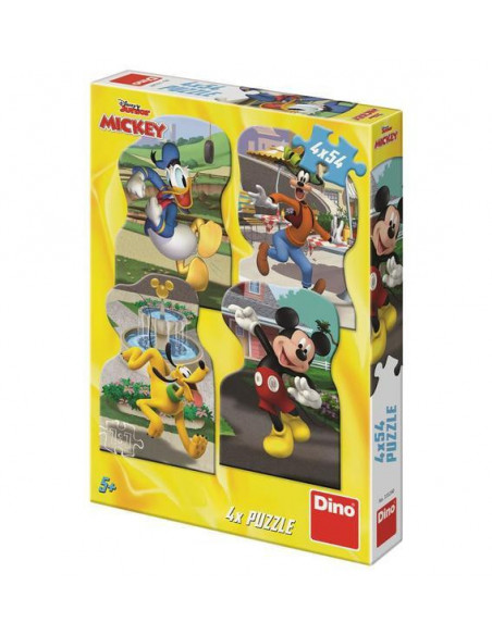 Puzzle 4 in 1 - Plimbare prin oras cu Mickey si prietenii (54